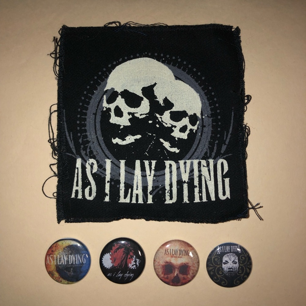 As I Lay Dying (band). Patch and Pins. Y2K.